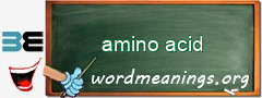 WordMeaning blackboard for amino acid